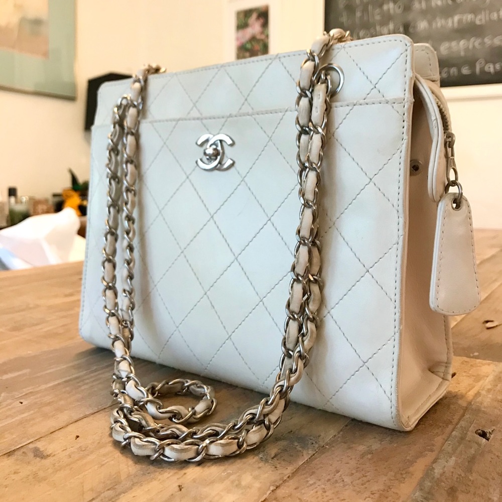 Chanel light beige tote